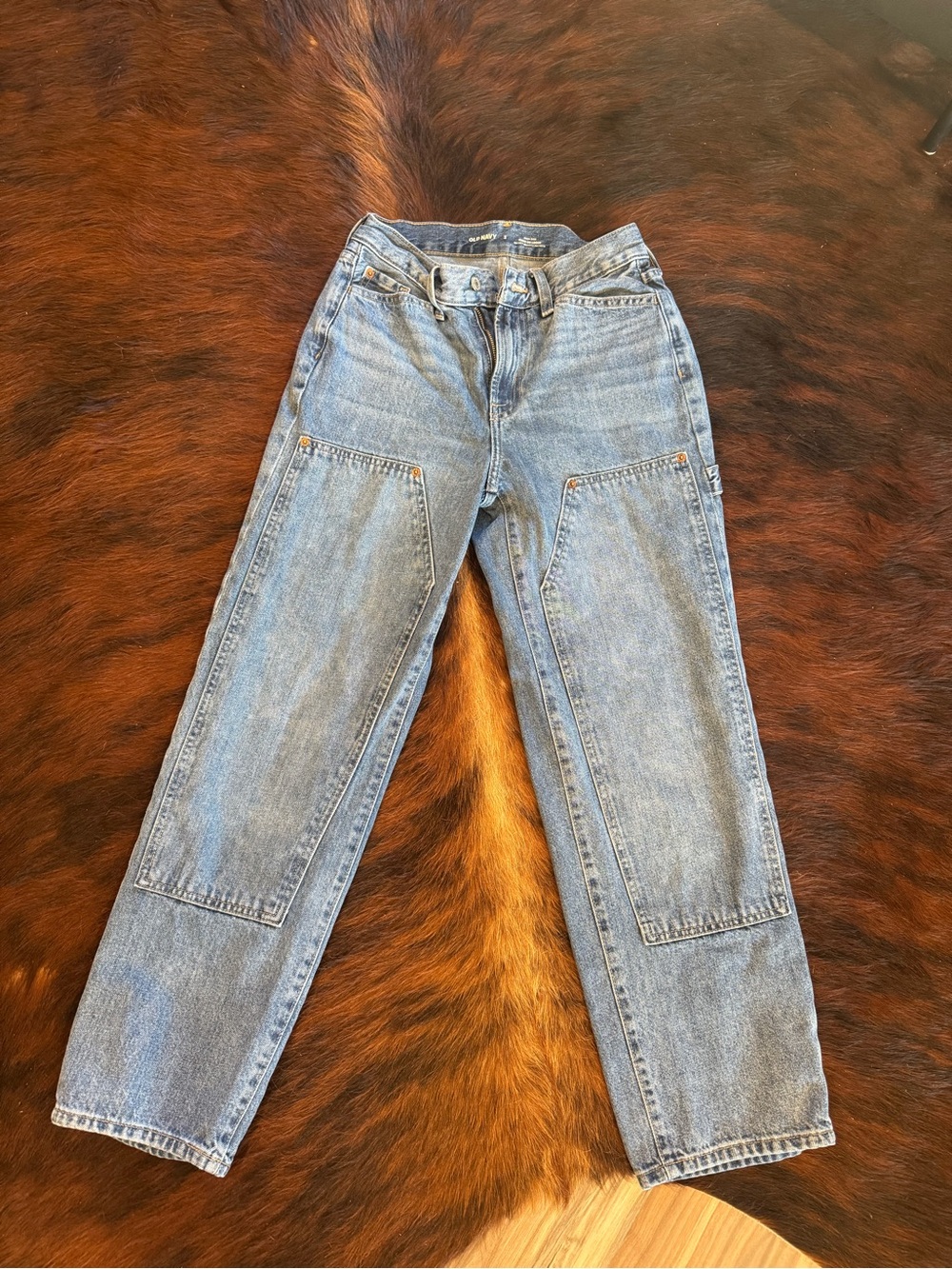 Women’s Light Blue Carpenter Jeans - Old Navy